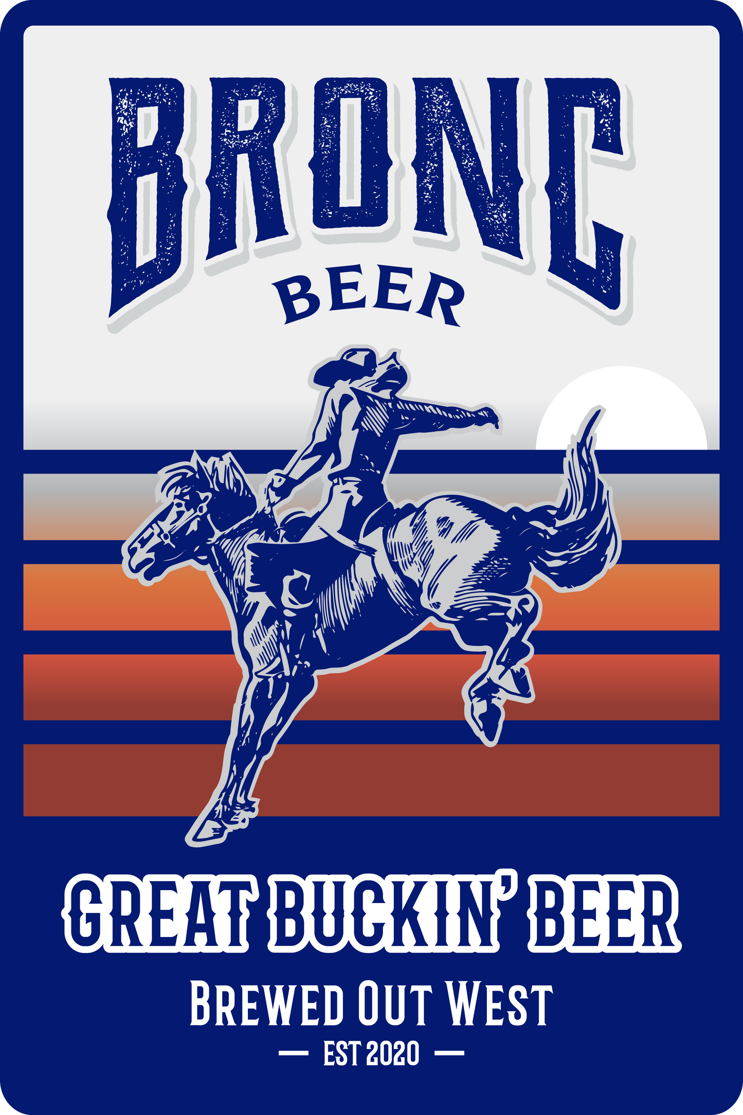 Bronc Beer Tin Tacker (12"x18")